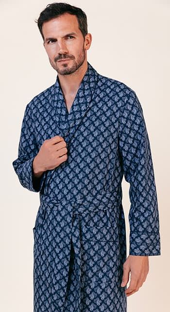mens paisley dressing gown
