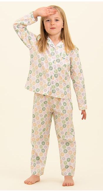 girls cotton lawn pyjamas