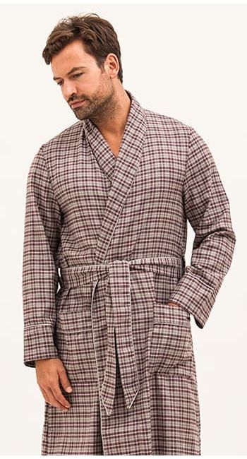 luxury brushed cotton dressing gown
